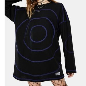 Ragged Priest Black Longsleeve Tee Dress